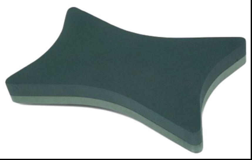 Green pillow shaped floral foam