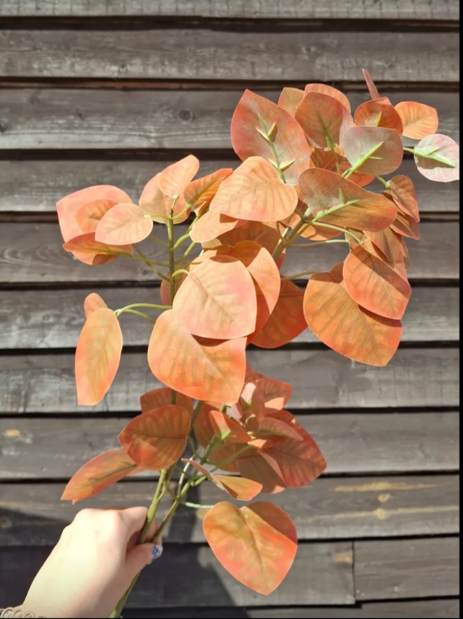 Artificial orange apple leaf stem