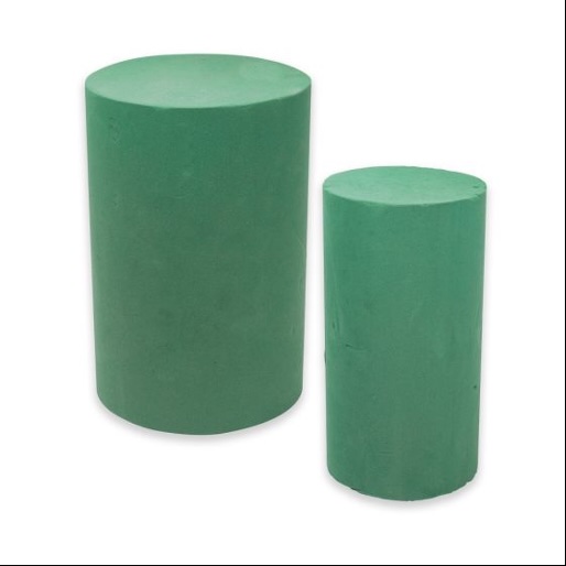 Pillar shaped floral foam in two sizes